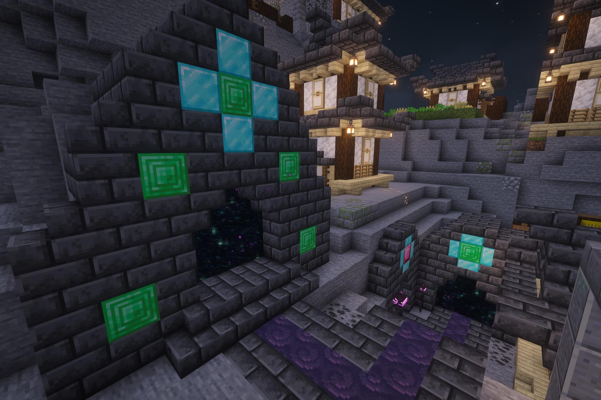 Base Town - We have these fancy teleporters to get to everyone's base