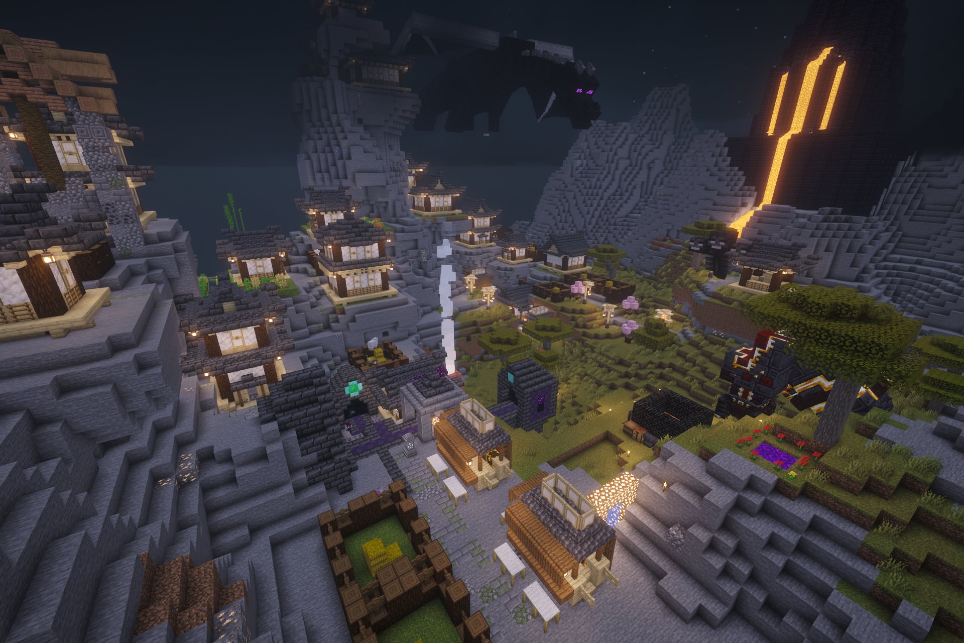 Base Town - All the little houses came with the world - but we've been integrating into it nicely!